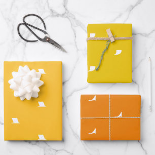 Mit Monogramm gelbe Farbtöne, benutzerdefinierte A Geschenkpapier Set