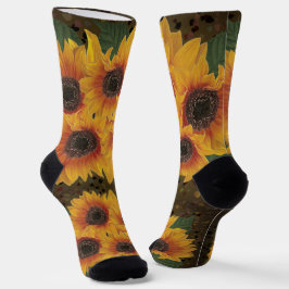 Mit Monogramm Gelbe Sonnenblume Soul Crew Socke