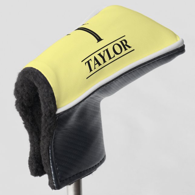 Mit Monogramm Gelbes Putter Golf Head Cover Golf Headcover (3/4 Vorderseite)