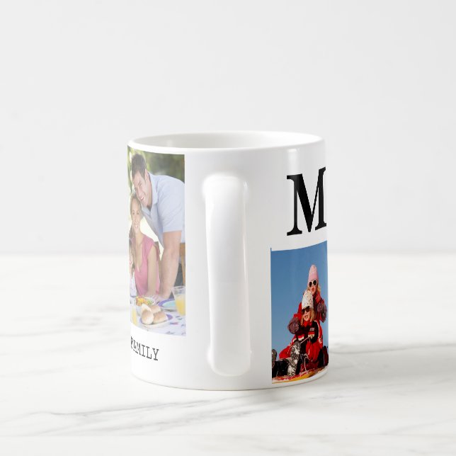 Mit Monogramm genannte Family Foto personalisiert Kaffeetasse (Henkel)