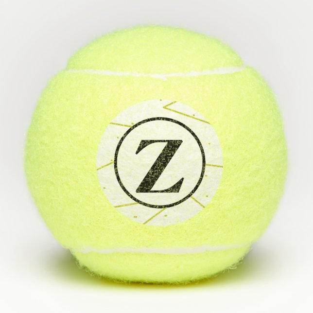 Mit Monogramm geometrische Penn-Tennisbälle Tennisbälle (Vorderseite)