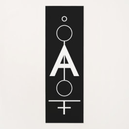 Mit Monogramm geometrischer zeichn. Yogamatte