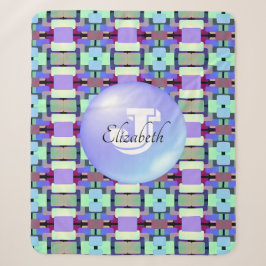 Mit Monogramm Geometrisches Chic Artistic Vivid Mu Sherpadecke