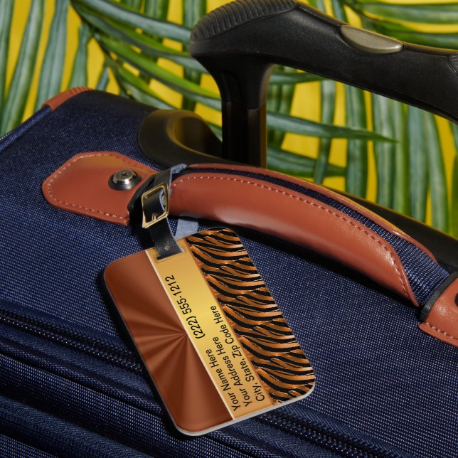 Mit Monogramm Gepäck-Umbauten für Frauen Gepäckanhänger (Vorderseite Insitu 1)