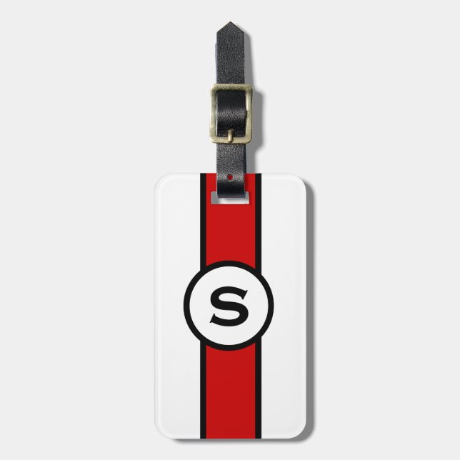 Mit Monogramm Gepäckanhänger (Vorderseite vertikal)