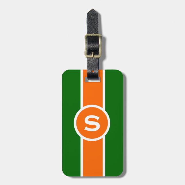 Mit Monogramm Gepäckanhänger (Vorderseite vertikal)