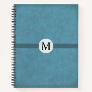 mit Monogramm Geschenk für ihn bedrückte blaue M Notizbuch