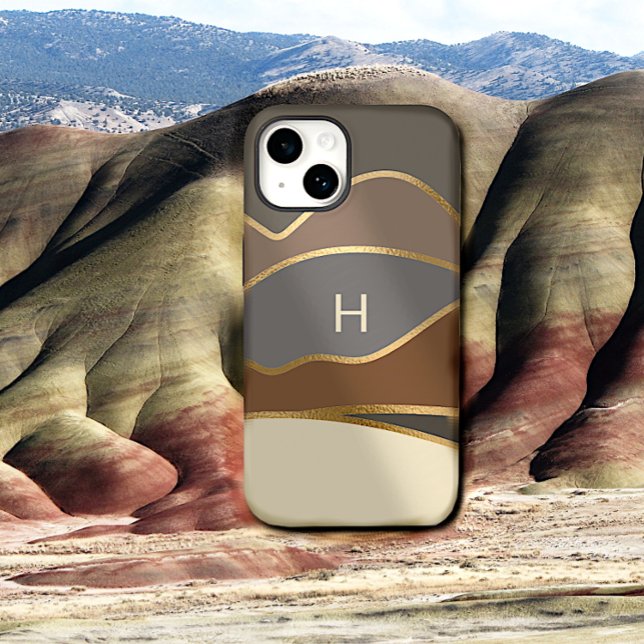 Mit Monogramm gestrichene Hügel Case-Mate iPhone 14 Hülle (Von Creator hochgeladen)