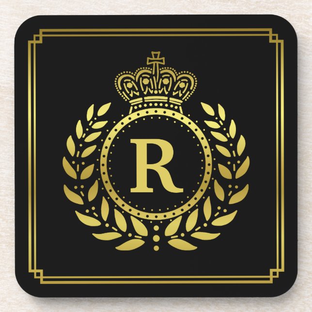 Mit Monogramm Getränkeuntersetzer (Vorderseite)