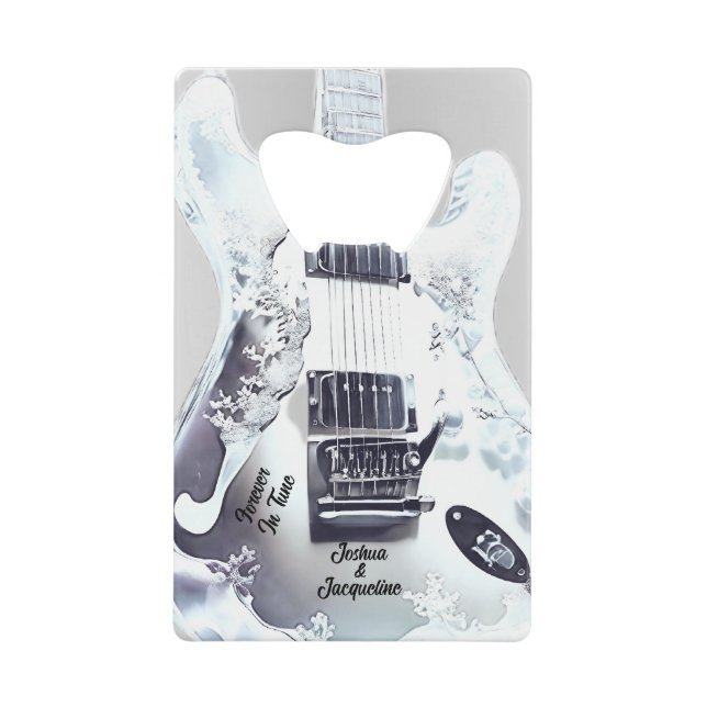 Mit Monogramm Gitarrenflaschenöffner Geldbeutel Flaschenöffner (Vorderseite)