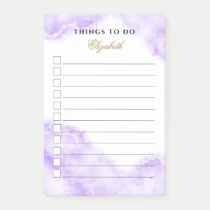 Mit Monogramm Glam Lavender Lila Marmor zu tun Lis Post-it Klebezettel