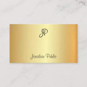 Mit Monogramm Glamour Gold Beruflich Modern Visitenkarte