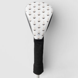 Mit Monogramm, glatter Segelbock an der Küste Golf Headcover