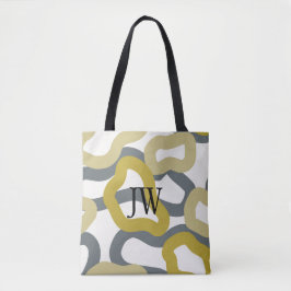 Mit Monogramm Gold Gray Moderne U-Bahn Tasche