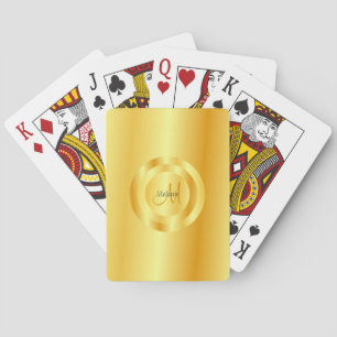mit Monogramm Gold-Look Elegantes modernes Templat Spielkarten