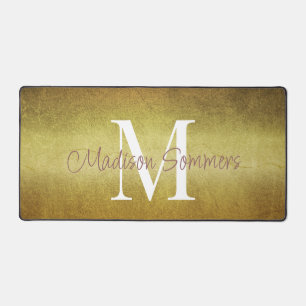 Mit Monogramm Gold-Metallic-Gradient Schreibtischunterlage