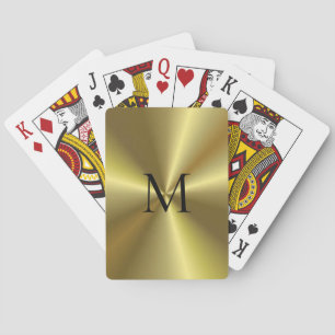Mit Monogramm Gold Metallic Look Template Spielkarten