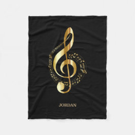 Mit Monogramm Golden Clef Fleecedecke