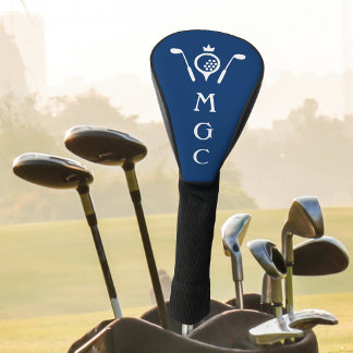 Mit Monogramm Golfklubs und Crosslogos Blau Golf Headcover