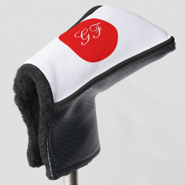 mit Monogramm Golfkopplerdeckel der japanischen Fl Golf Headcover (3/4 Vorderseite)