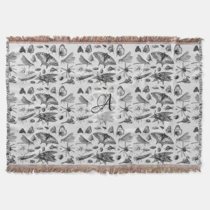 Mit Monogramm GOTHIC BUGS Vintag Insekten schwarz Decke