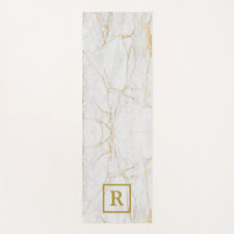 Mit Monogramm grauer Marmor mit goldenen Adern