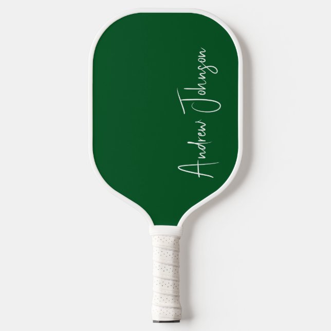Mit Monogramm Green Pickleball Paddel Schläger (Vorderseite)