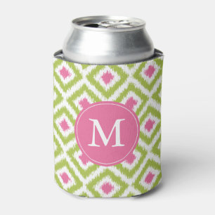 Mit Monogramm Green und Pink Diamonds Muster Dosenkühler