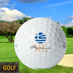 Mit Monogramm griechische Flagge und griechische G Golfball