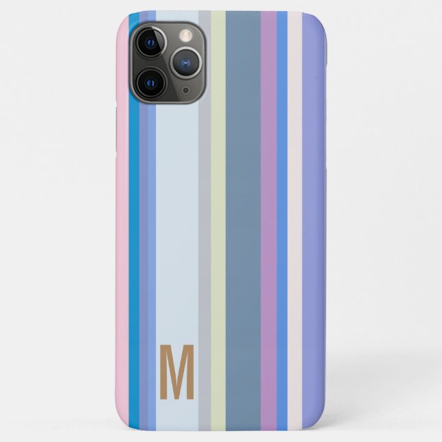Mit Monogramm grün/grau/beige/rosa/Lila/blau Case-Mate iPhone Hülle (Rückseite)