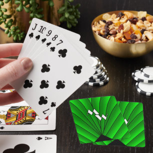 Mit Monogramm Grüne Kunst-Deco Spielkarten