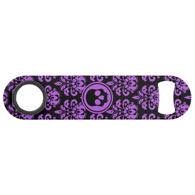 Mit Monogramm Halloween-Schädel Speedflaschenöffner (Vorderseite (Horizontal))