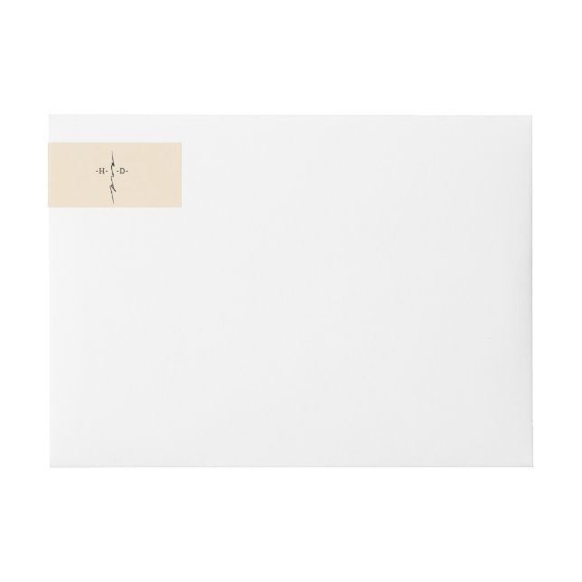 Mit Monogramm Hand Letter Chic Cross (Vorderseite)