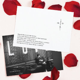 Mit Monogramm Hand Letter Chic Cross-Hochzeit Einladung