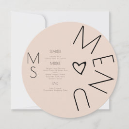 Mit Monogramm Herz-Hochzeitmenü