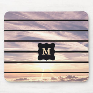 Mit Monogramm Himmelsszene Mousepad