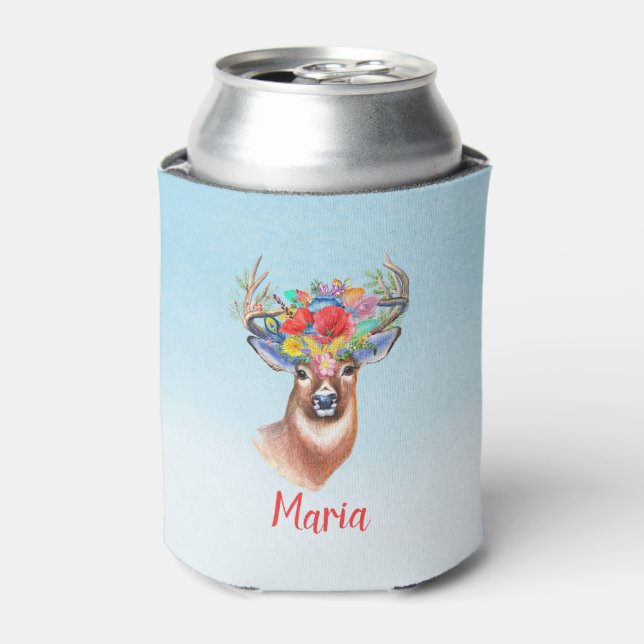 Mit Monogramm Hirsch Dosenkühler (Kanne Vorderseite)