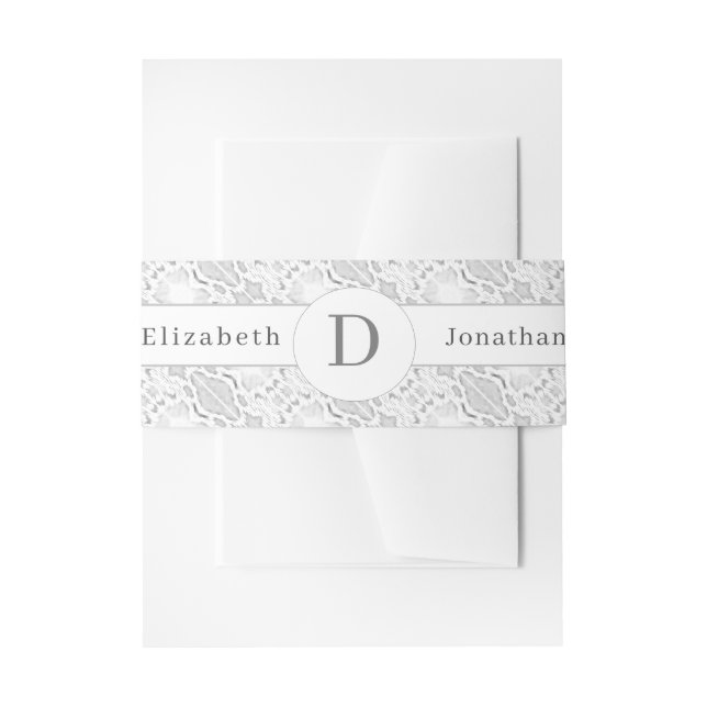Mit Monogramm Hochzeit Einladungsbanderole (Vorderseite Beispiel)