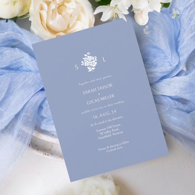 Mit Monogramm Hochzeit mit Blumen und Weiß (Von Creator hochgeladen)