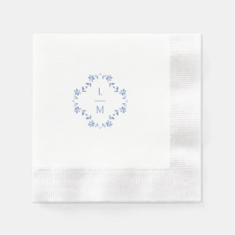 Mit Monogramm Hochzeit mit Blumen und Weiß Serviette