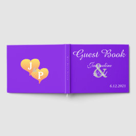 Mit Monogramm Hochzeit mit Sonnenuntergang Gästebuch