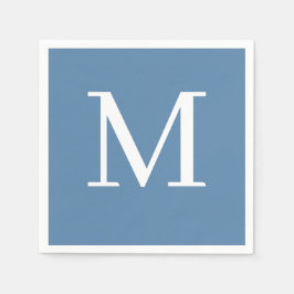 Mit Monogramm Hochzeit Napkin Dusty Blue Design Serviette