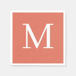 Mit Monogramm Hochzeit Napkin Terracotta Design Serviette