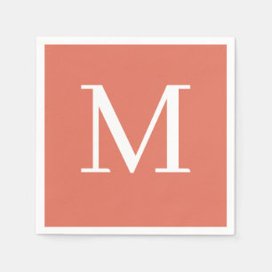 Mit Monogramm Hochzeit Napkin Terracotta Design Serviette