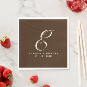Mit Monogramm Hochzeit Napkins mit Namen Serviette