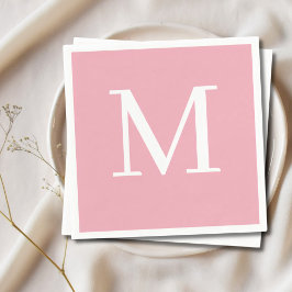 Mit Monogramm Hochzeitsszenario mit Napkin-Blush Serviette