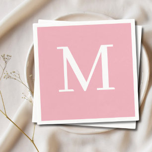 Mit Monogramm Hochzeitsszenario mit Napkin-Blush Serviette
