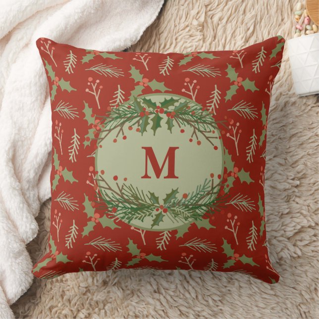 Mit Monogramm Holiday Throw Kissen (Decke)