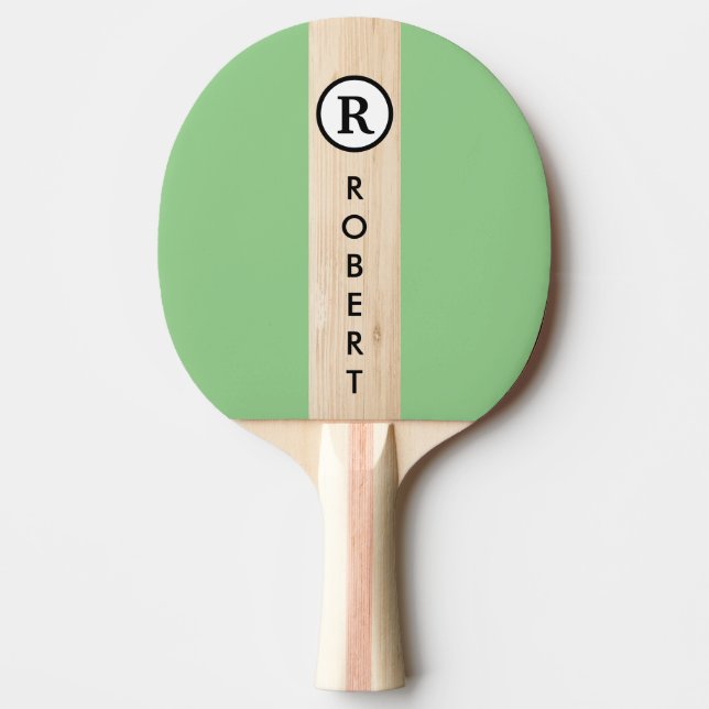 Mit Monogramm Holzfarbstreifen mit eigener Marke Tischtennis Schläger (Vorderseite)