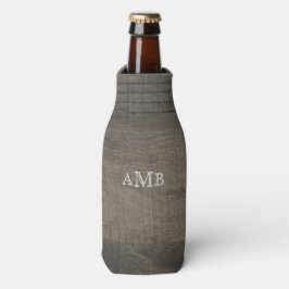 Mit Monogramm Holzlook Flaschenkühler